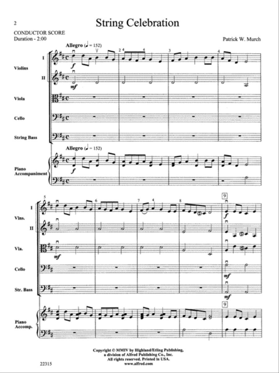 String Celebration String Orchestra scores gallery preview page 2