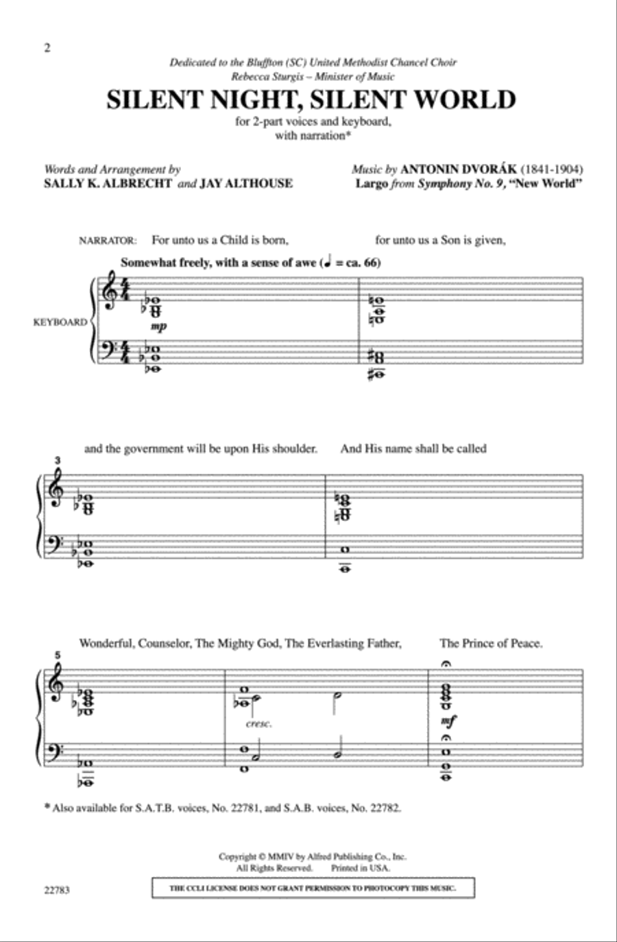 Silent Night, Silent World 2-Part scores gallery preview page 2