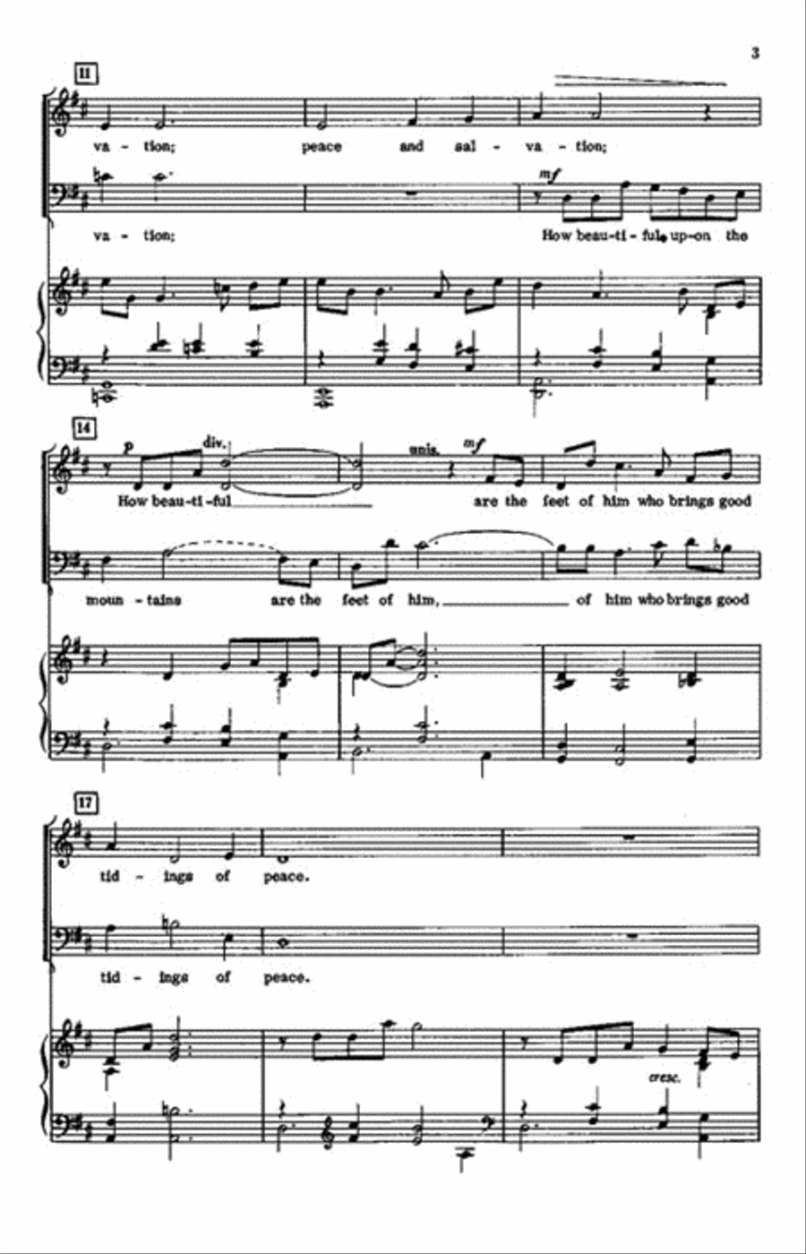 How Beautiful upon the Mountains Choir scores gallery preview page 3