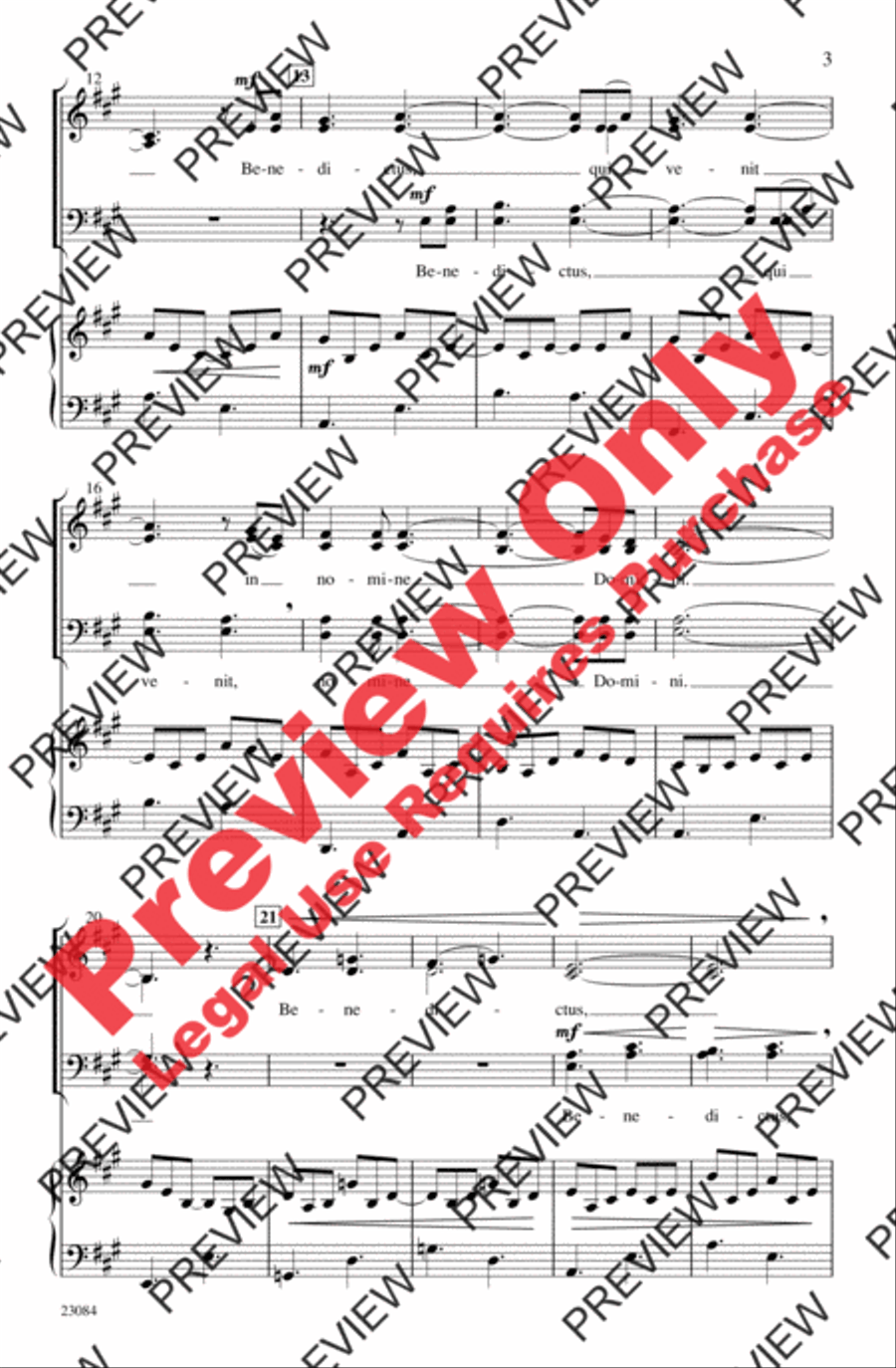 Benedictus Benedictus 4-Part scores gallery preview page 3