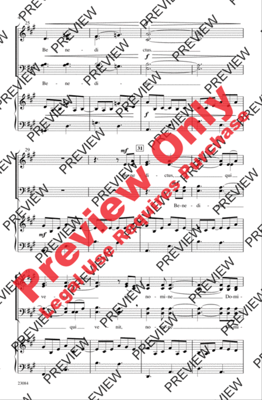 Benedictus Benedictus 4-Part scores gallery preview page 4