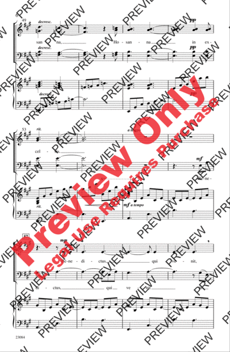 Benedictus Benedictus 4-Part scores gallery preview page 6