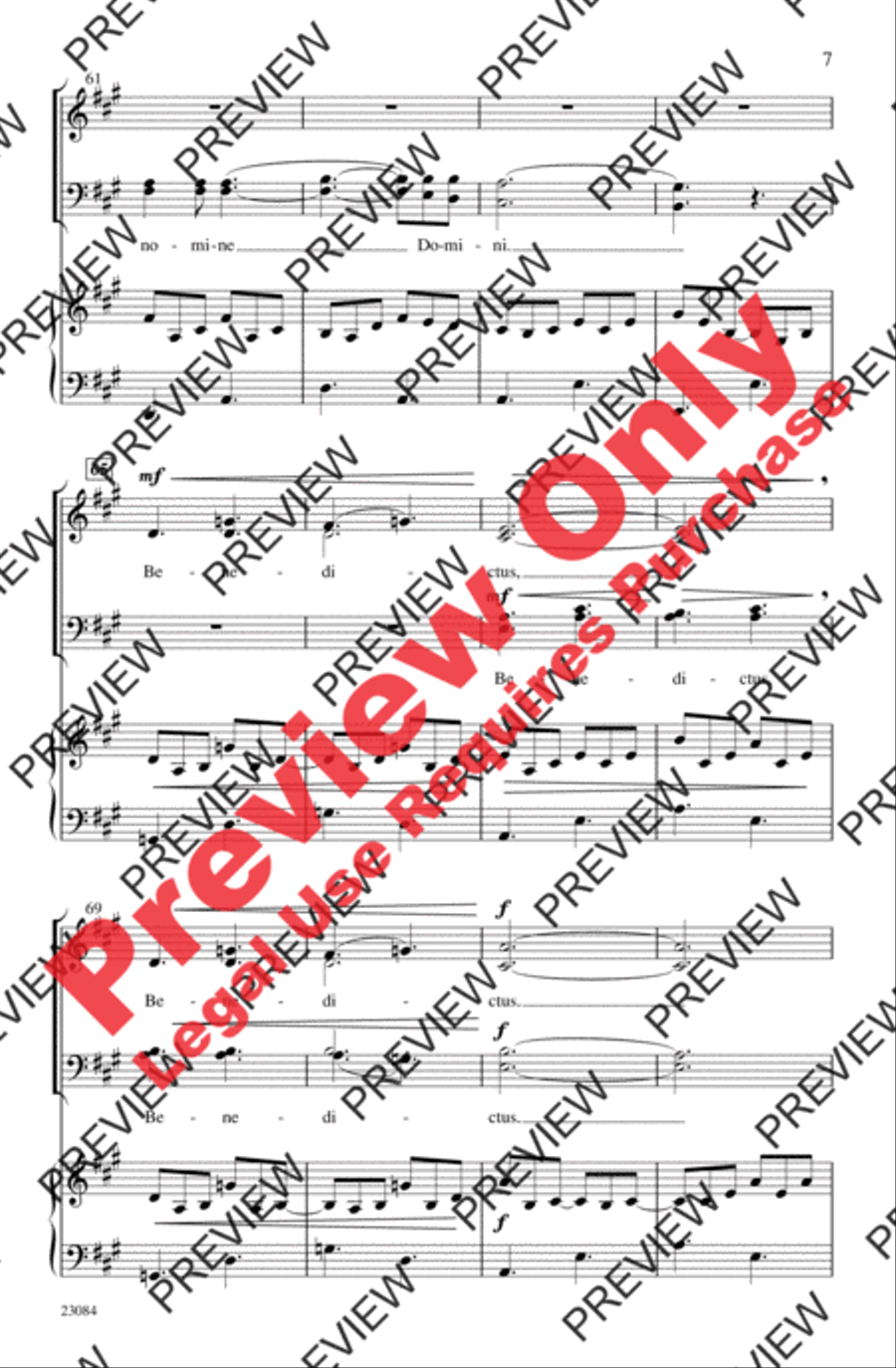 Benedictus Benedictus 4-Part scores gallery preview page 7