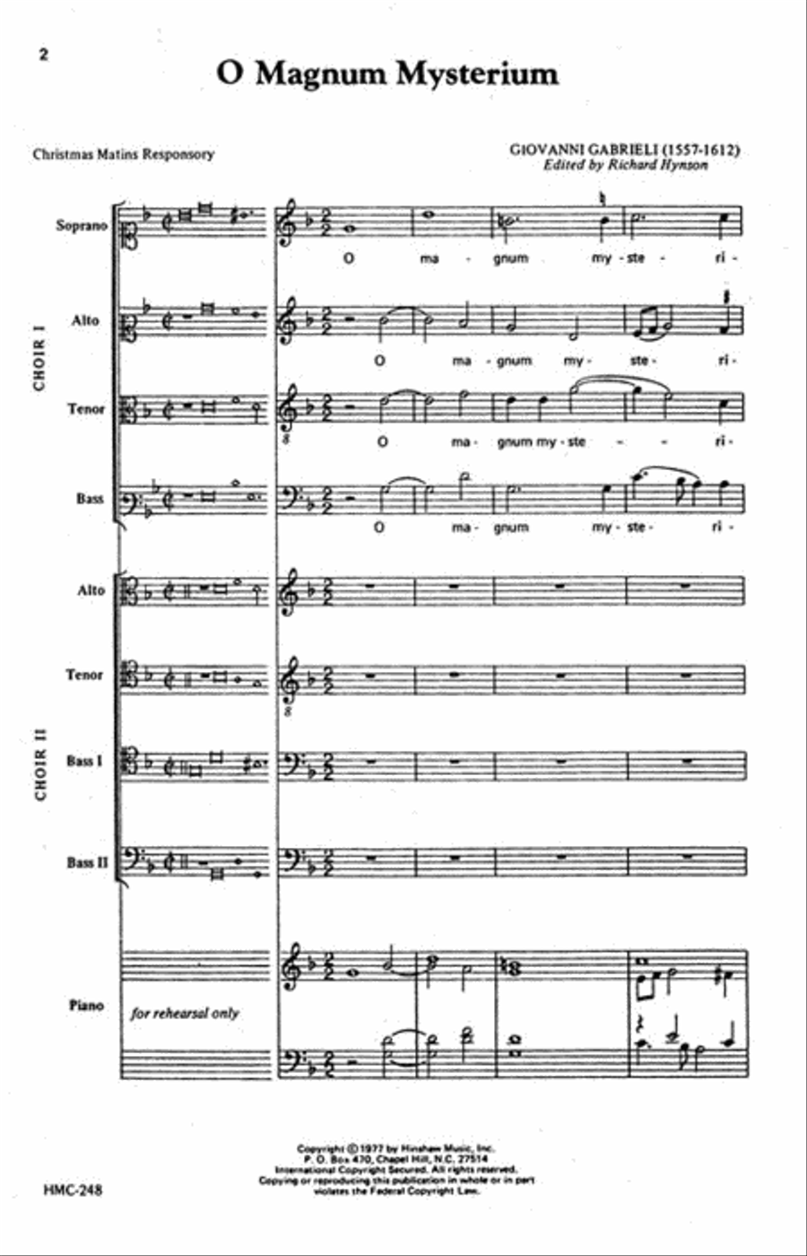 O Magnum Mysterium O Magnum Mysterium Choir scores gallery preview page 2
