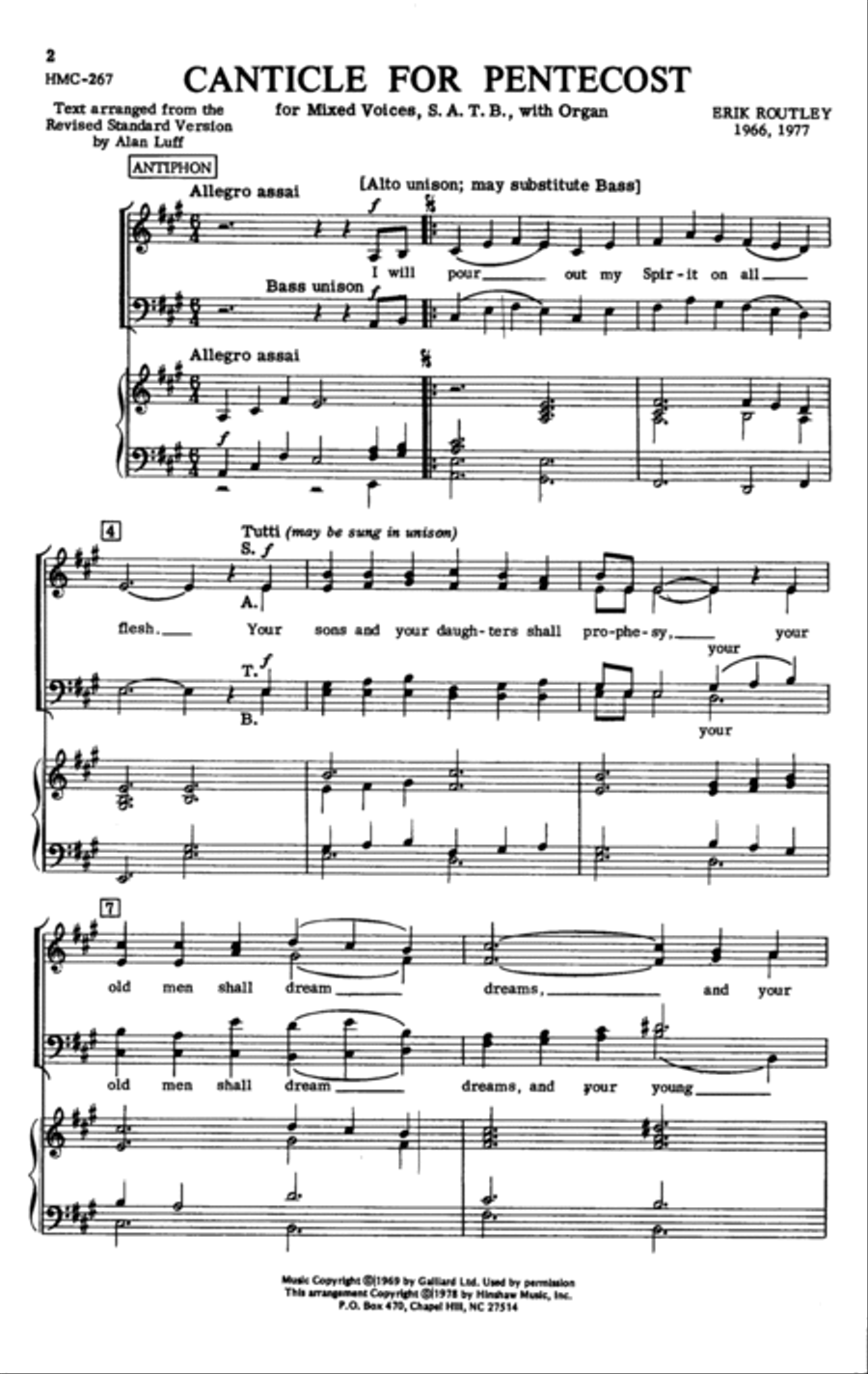 Two For Pentecost Two For Pentecost 4-Part scores gallery preview page 2