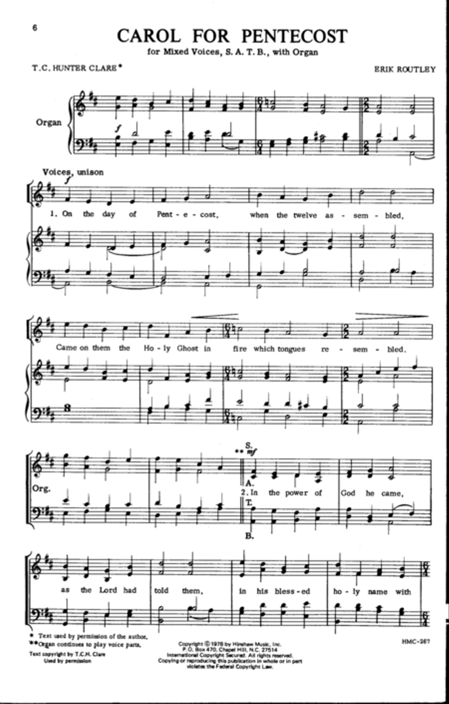 Two For Pentecost Two For Pentecost 4-Part scores gallery preview page 4