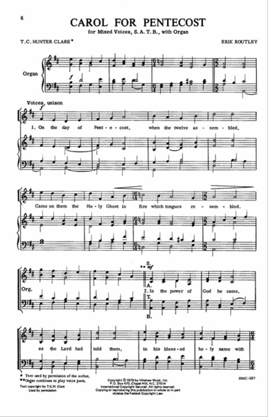 Two For Pentecost Two For Pentecost 4-Part scores gallery preview page 7