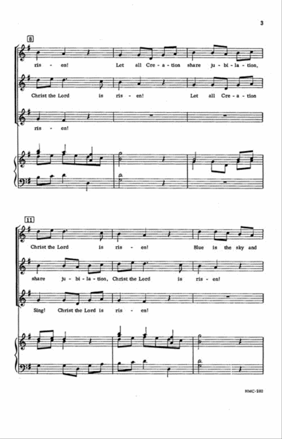 Alleluia! He Lives Today Alleluia! He Lives Today 3-Part scores gallery preview page 3