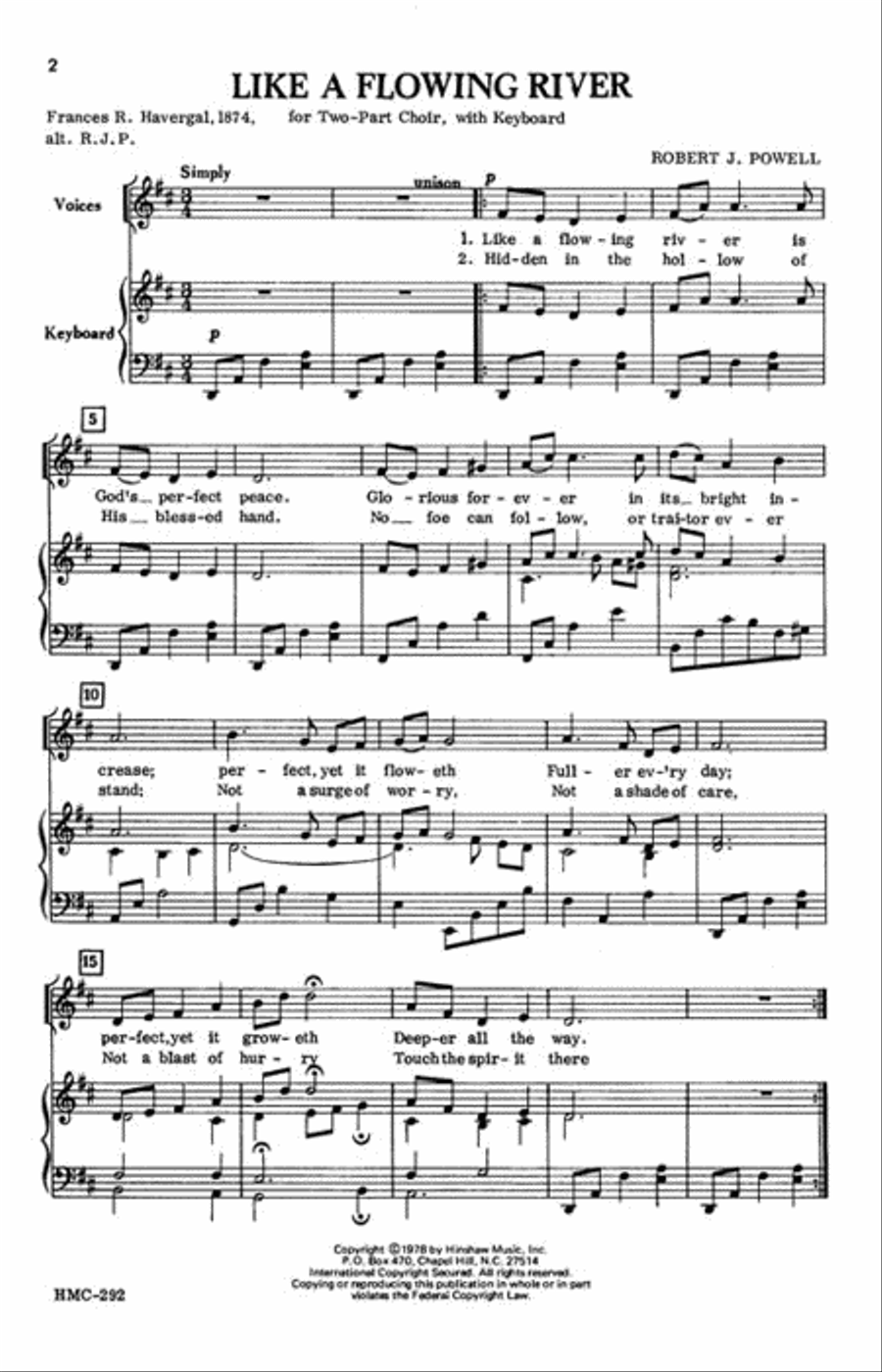 Like A Flowing River Like A Flowing River Choir scores gallery preview page 2