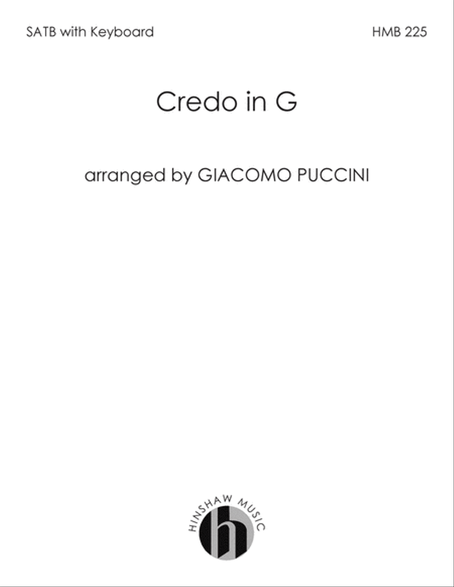Credo in G Credo in G 4-Part scores gallery preview page 1