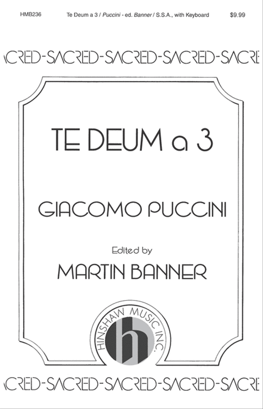 Te Deum A 3 Te Deum A 3 SSA scores gallery preview page 1