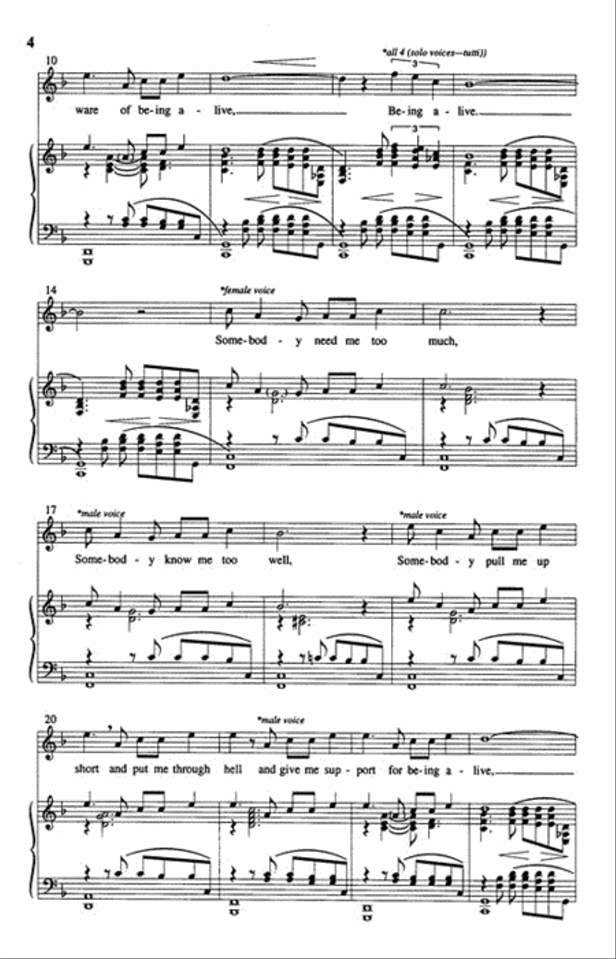 Being Alive Being Alive 4-Part scores gallery preview page 3