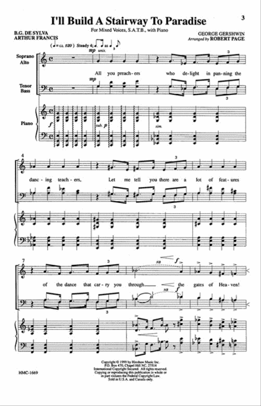 I'll Build a Stairway to Paradise 4-Part scores gallery preview page 2