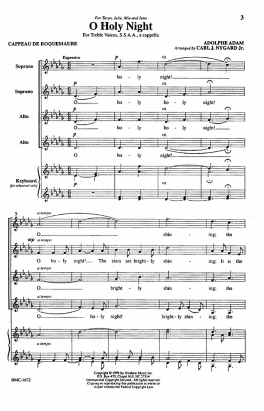 O Holy Night O Holy Night SSAA scores gallery preview page 2