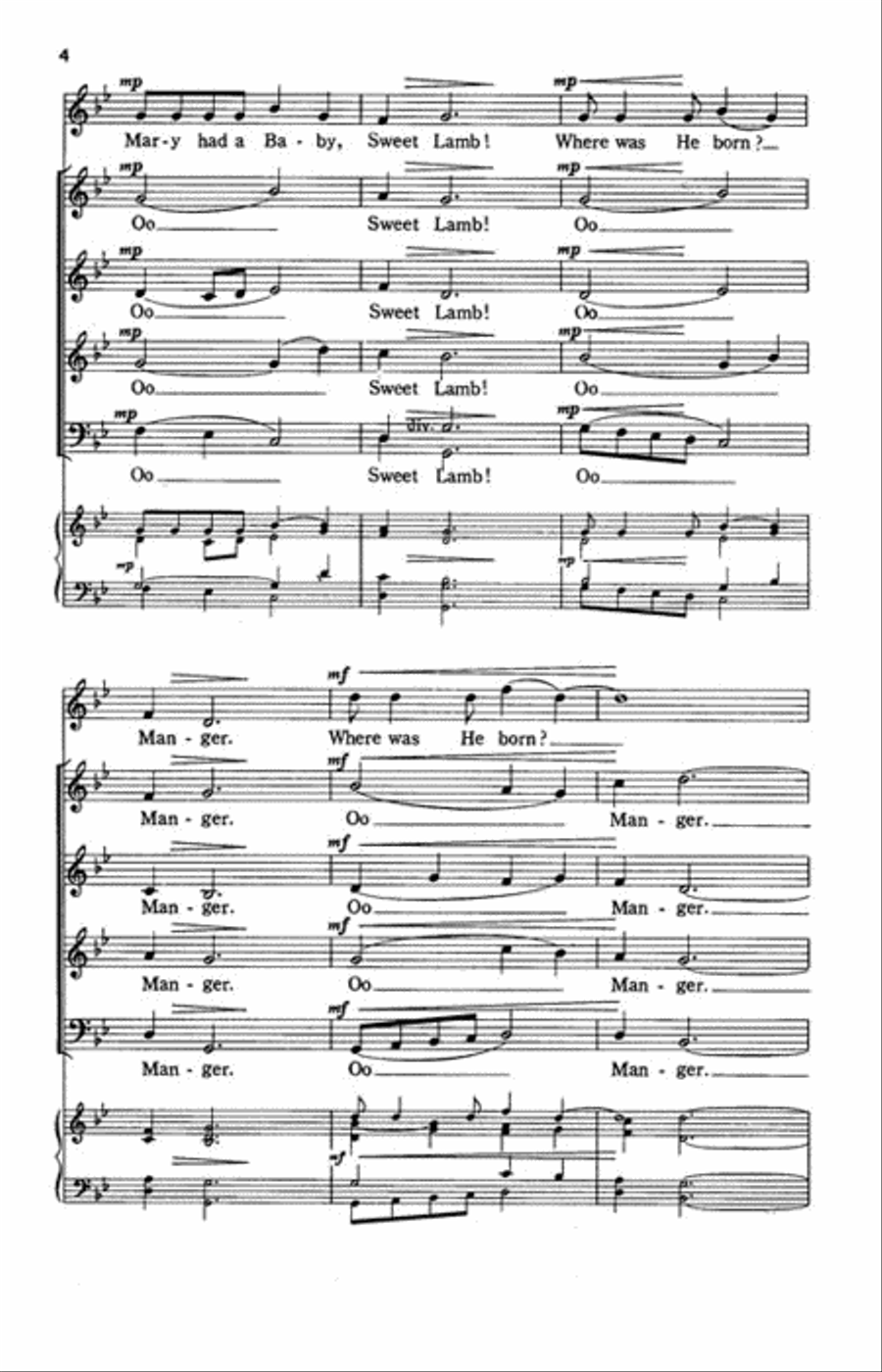 Mary Had a Baby Choir - Sheet Music page 3