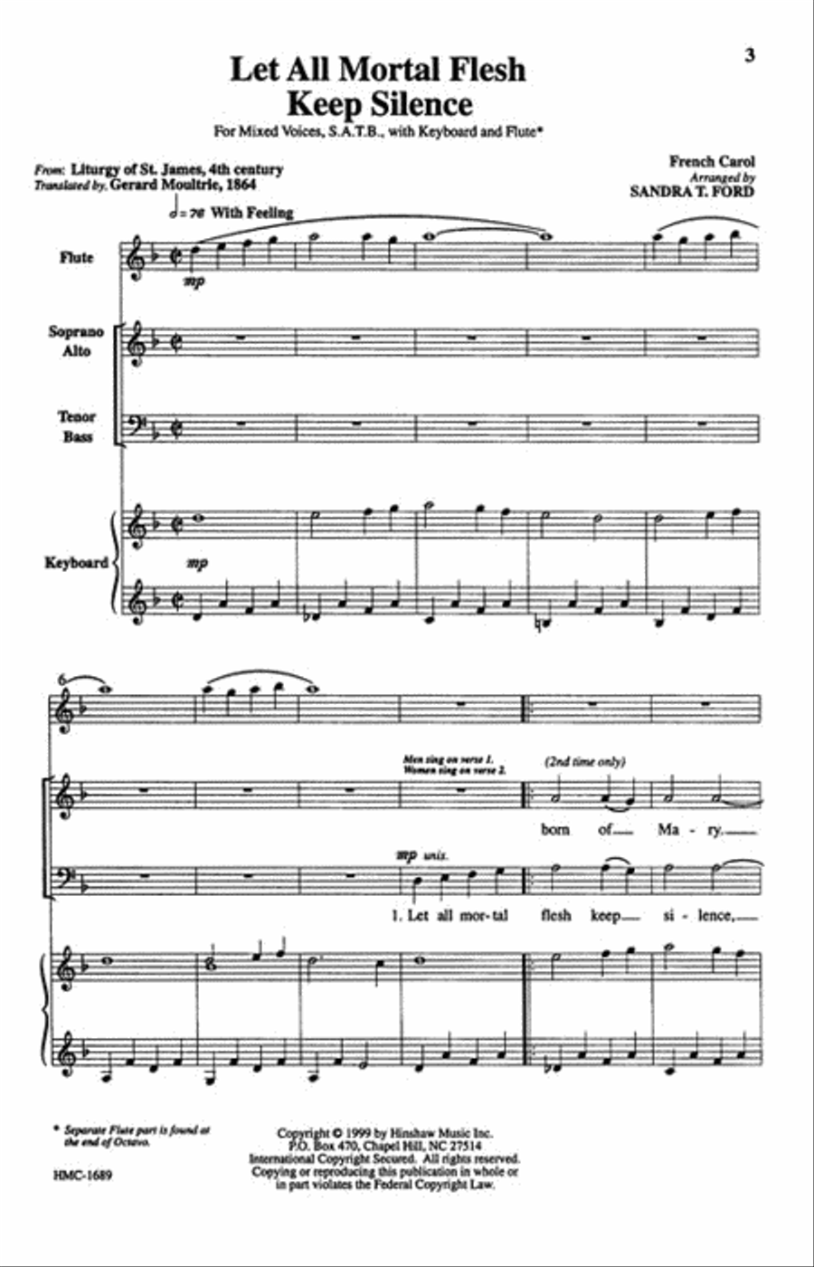 Let All Mortal Flesh Keep Silence 4-Part scores gallery preview page 2