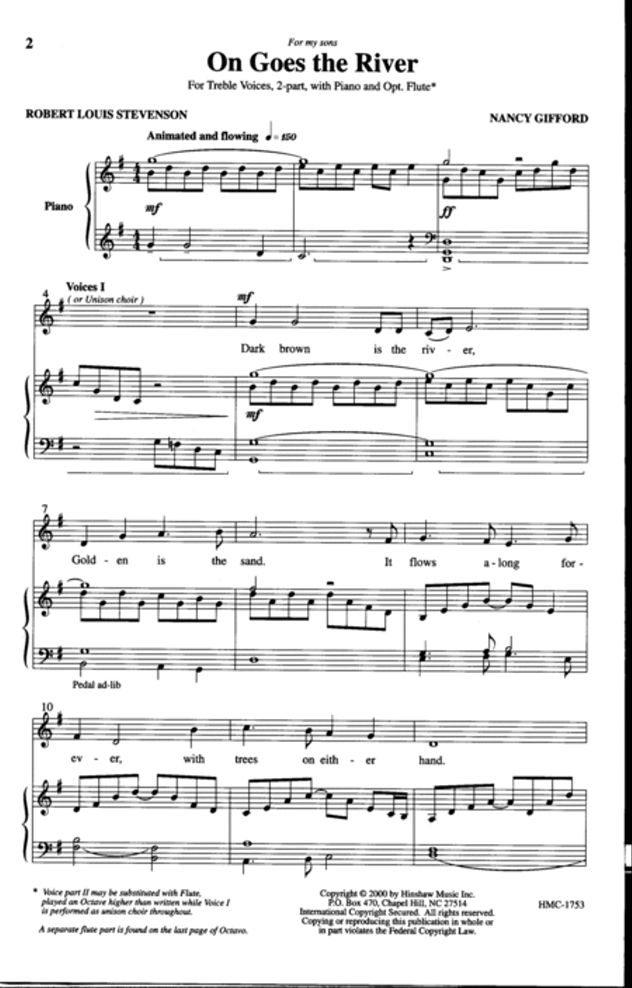 On Goes The River On Goes The River Choir scores gallery preview page 2