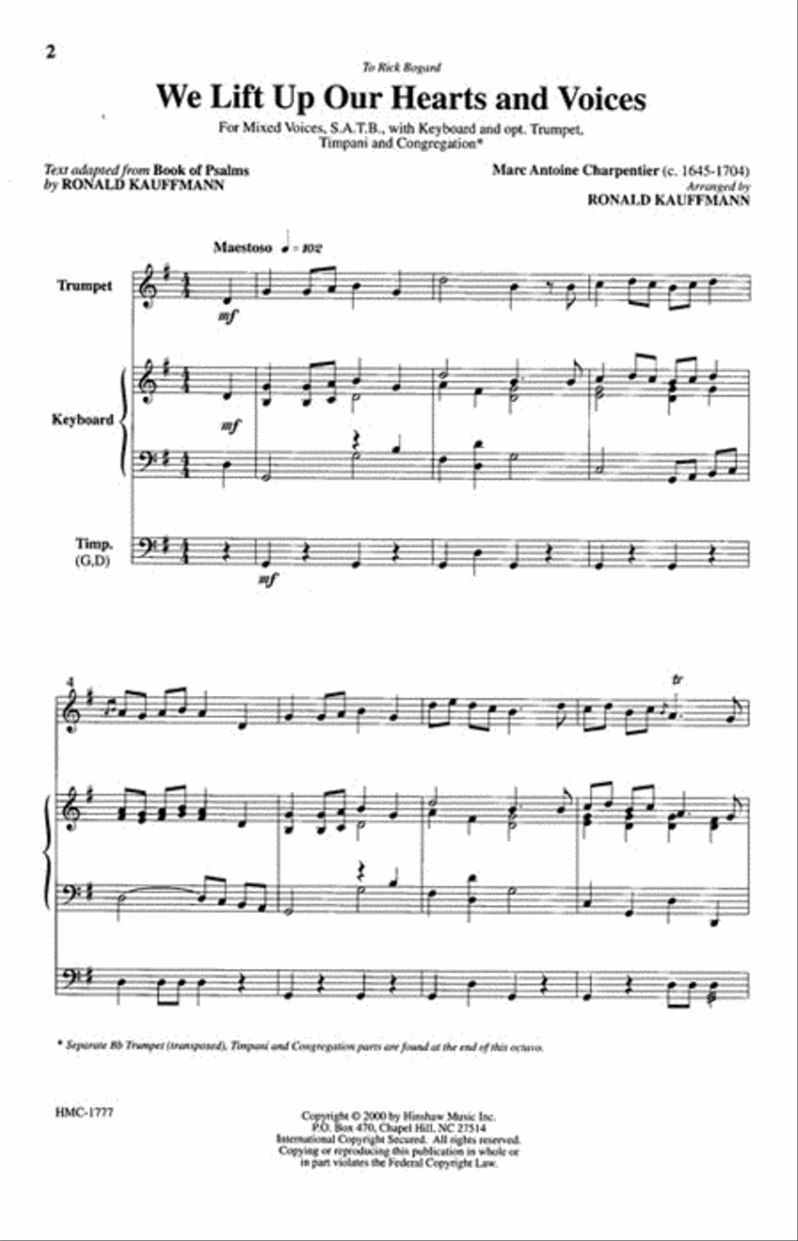 We Lift Up Our Hearts and Voices 4-Part scores gallery preview page 2