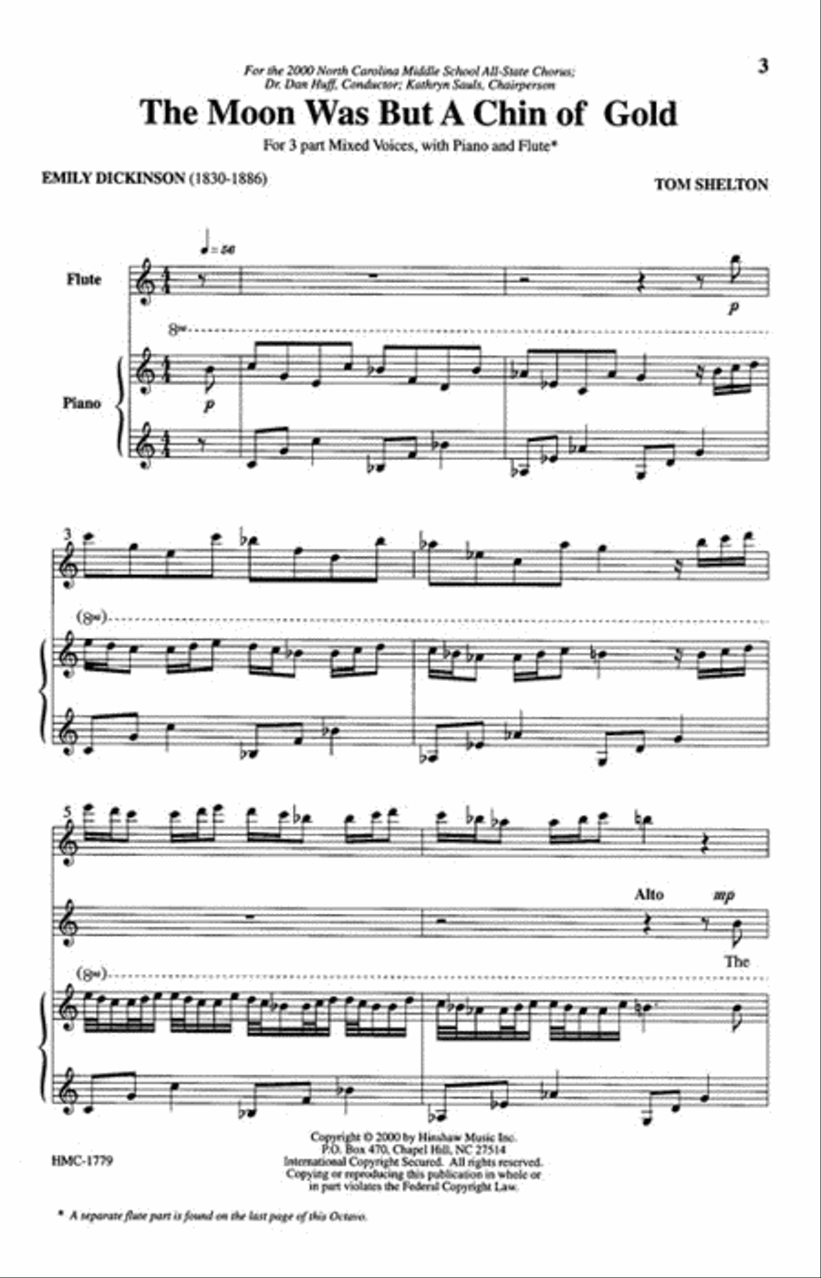 The Moon Was But A Chin Of Gold Choir - Sheet Music page 2