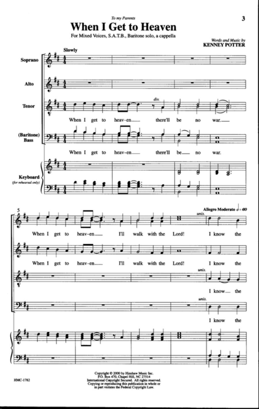 When I Get to Heaven 4-Part scores gallery preview page 2