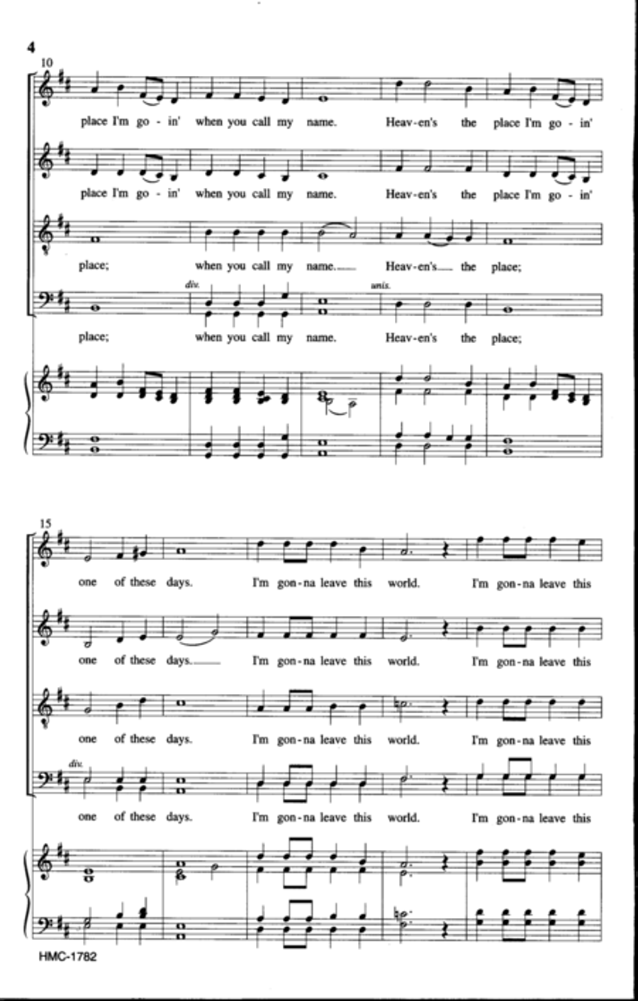When I Get to Heaven 4-Part scores gallery preview page 3