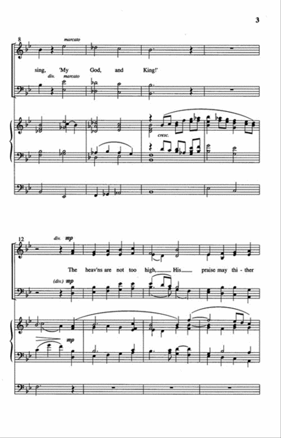 Let All the World in Every Corner Sing 4-Part scores gallery preview page 3