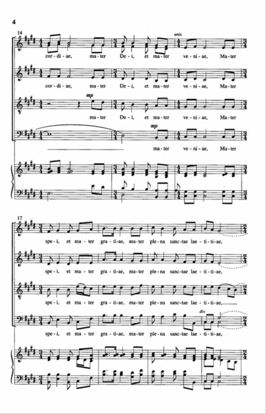Salve Mater Misericordiae Choir scores gallery preview page 3