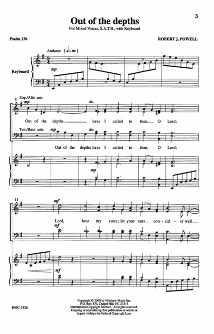 Out of the Depths Out of the Depths 4-Part scores gallery preview page 2