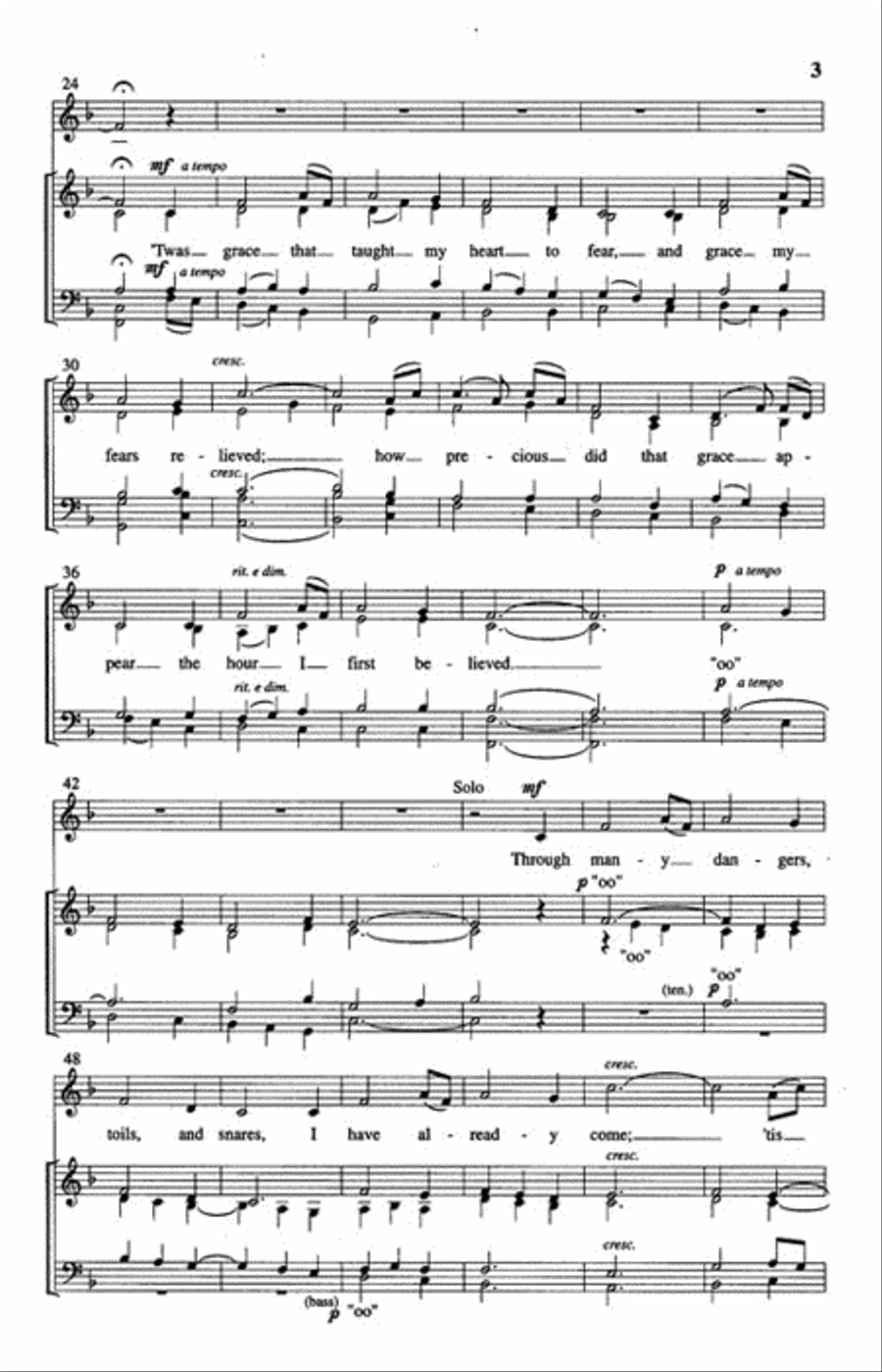 Amazing Grace Amazing Grace Choir scores gallery preview page 3