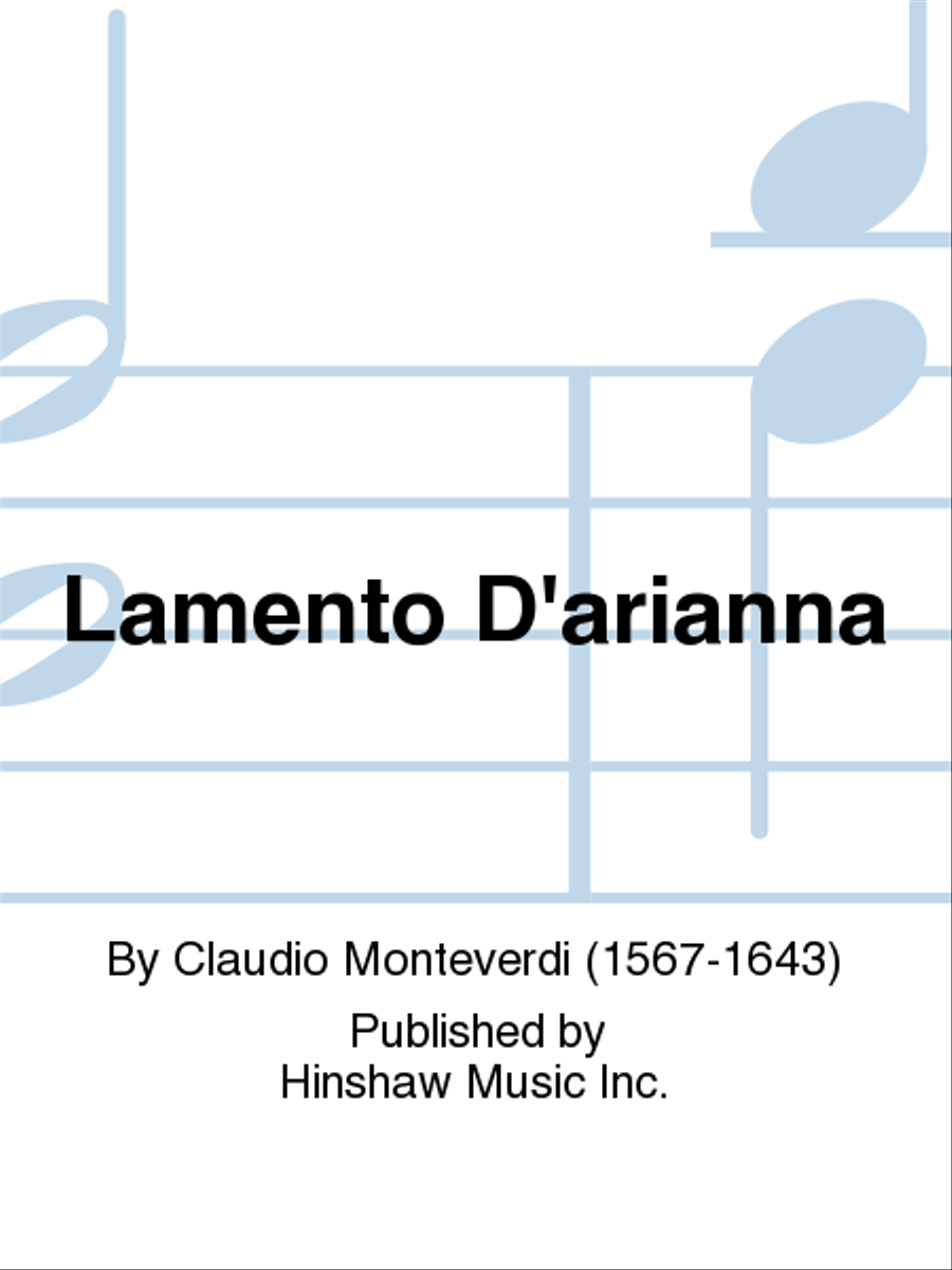 Lamento D'arianna Lamento D'arianna 4-Part scores gallery preview page 1