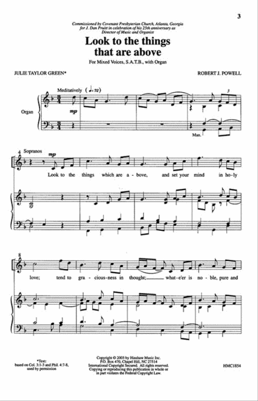 Look to the Things That Are Above 4-Part scores gallery preview page 2