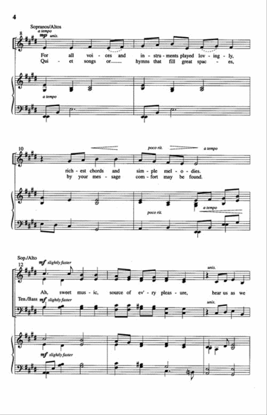 To Music by Robert Lau 4-Part - Sheet Music page 3