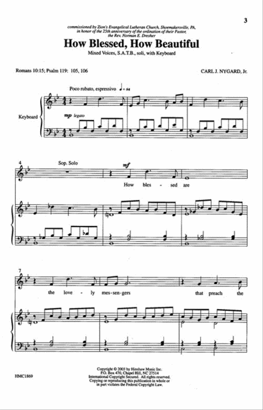 How Blessed, How Beautiful 4-Part scores gallery preview page 2
