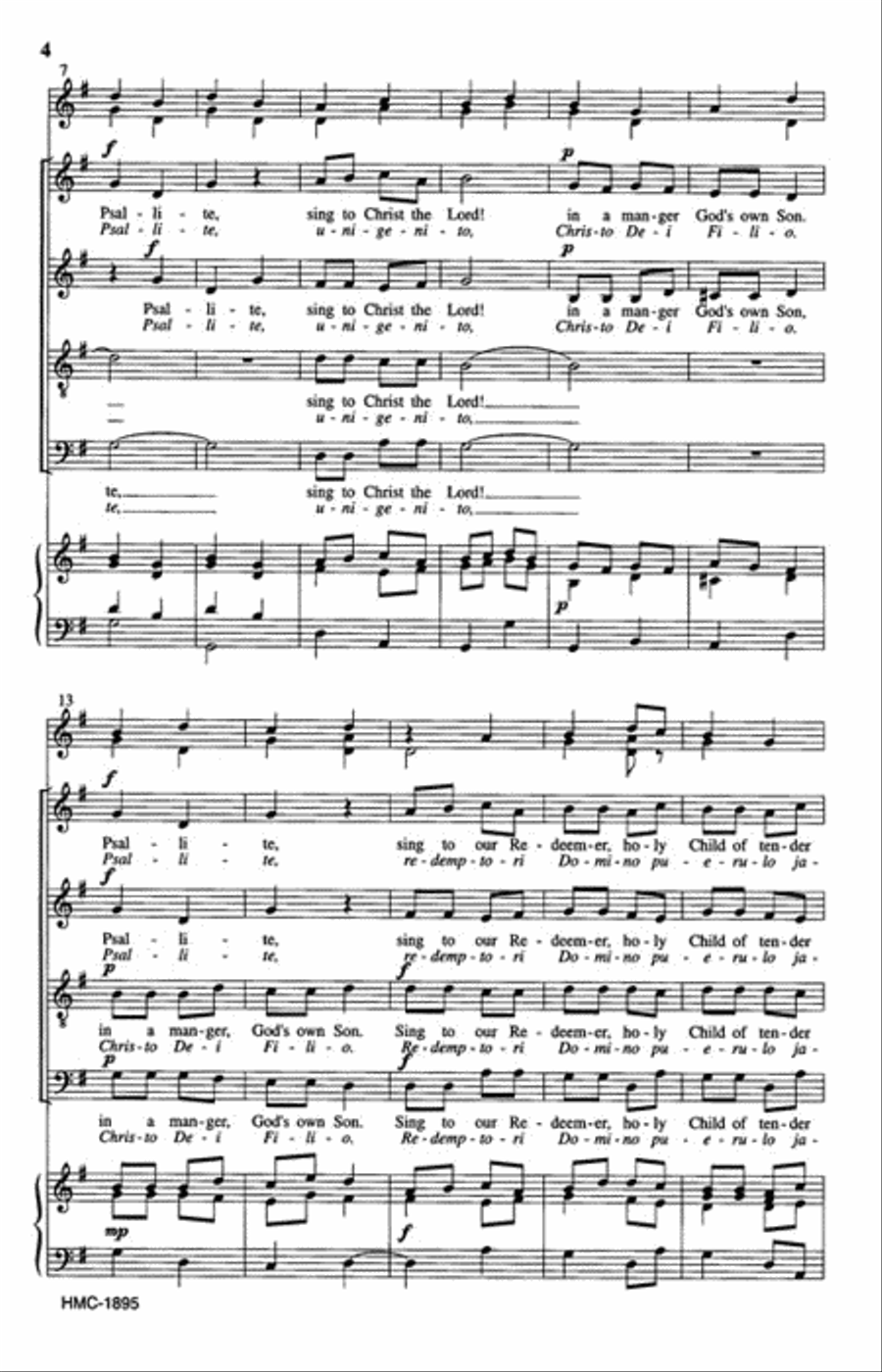 Psallite, Sing to Christ the Lord 4-Part scores gallery preview page 3