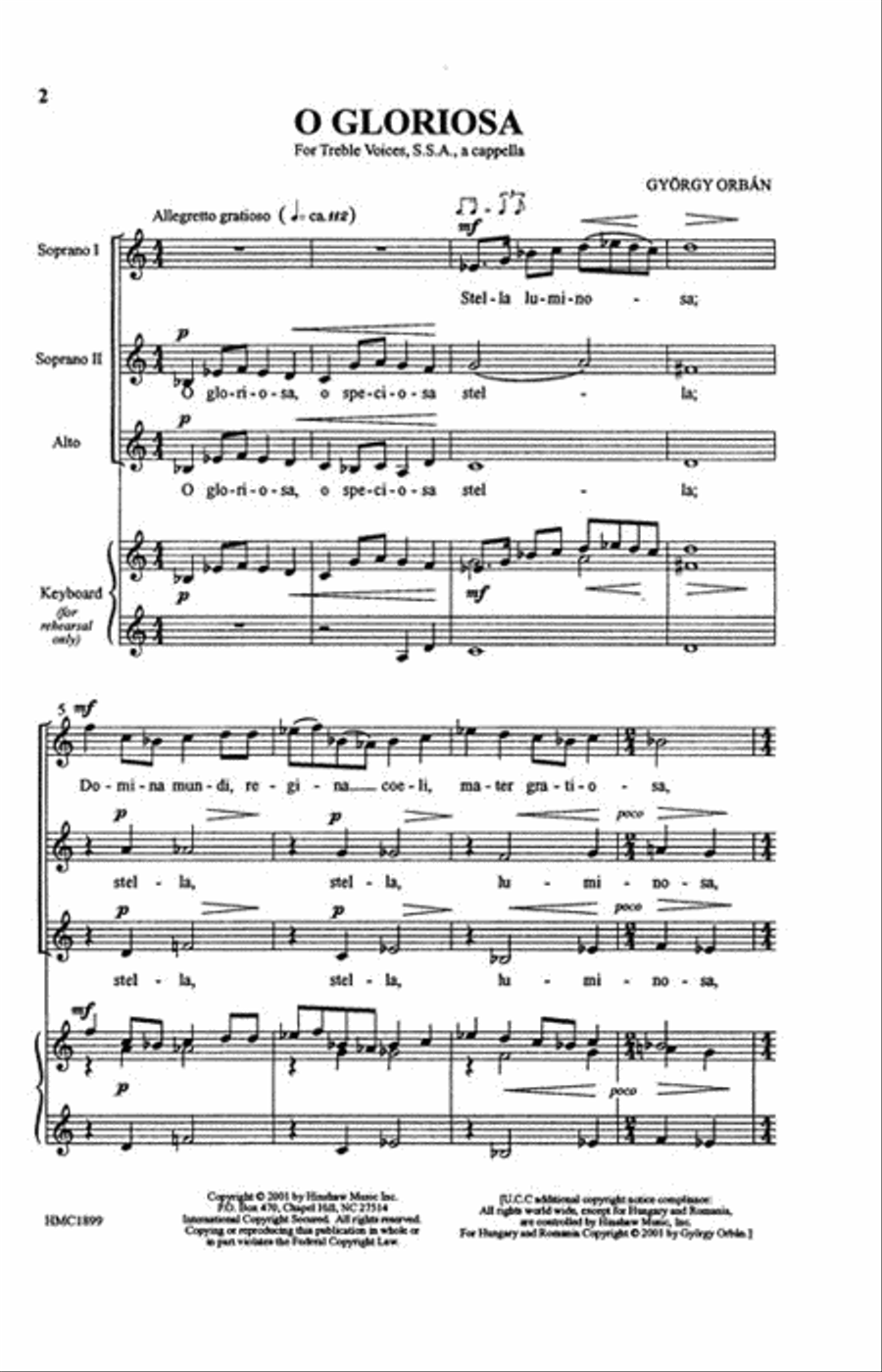 O Gloriosa SSA scores gallery preview page 2