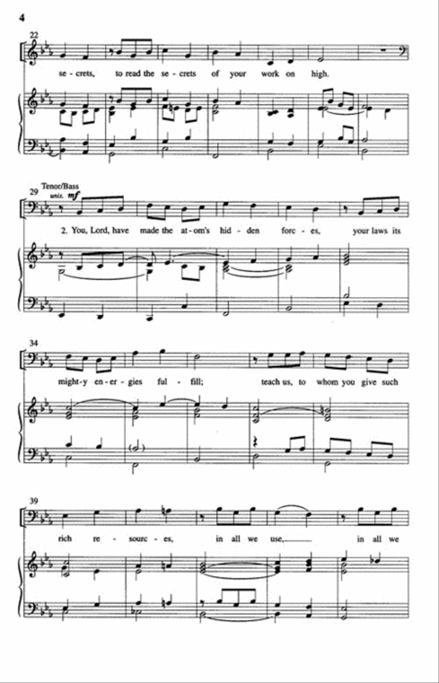 O Lord Of Every Constellation 4-Part scores gallery preview page 3