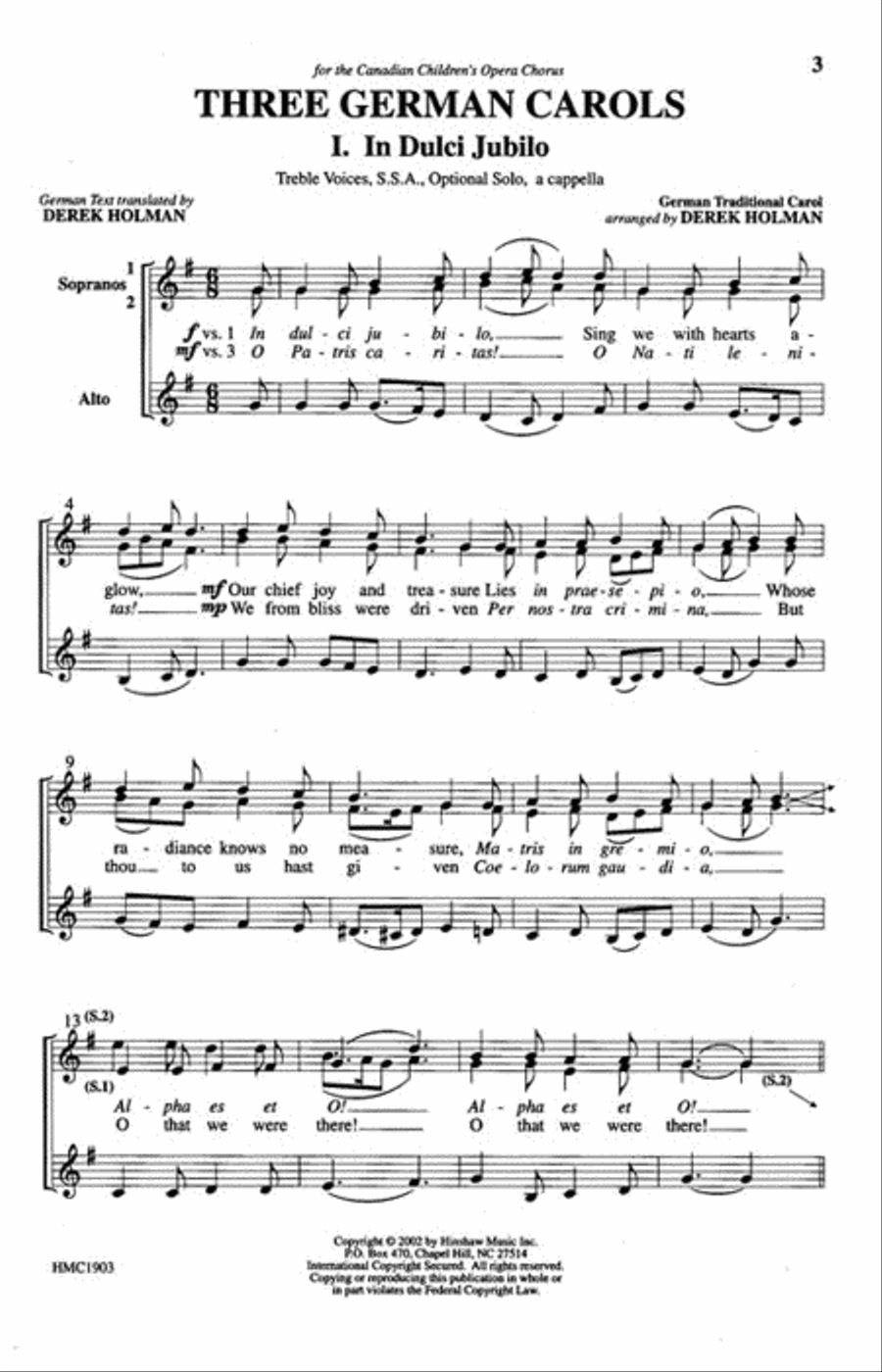 Three German Carols Three German Carols SSA scores gallery preview page 2