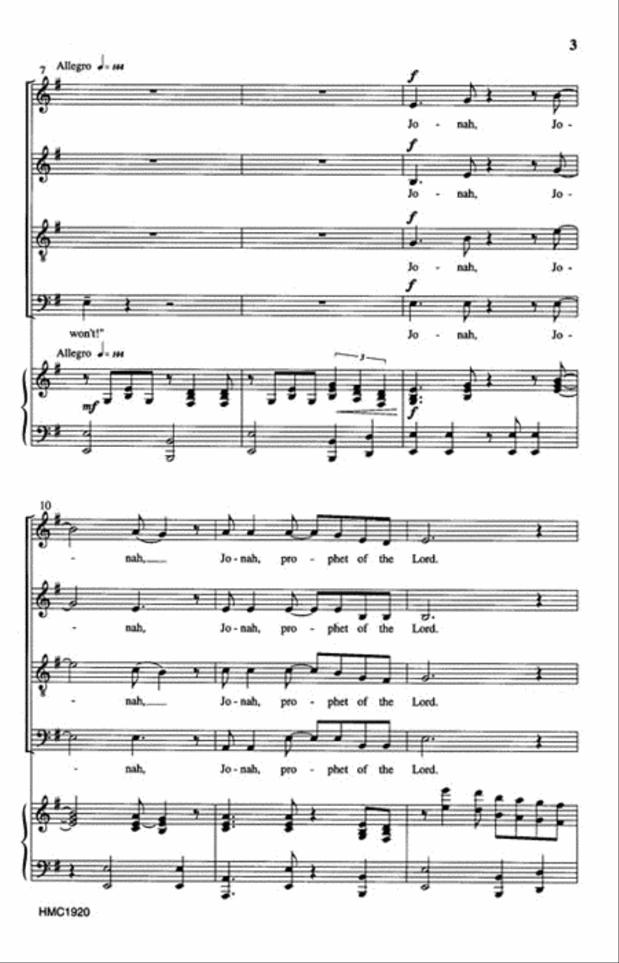 Jonah! Jonah! 4-Part scores gallery preview page 3