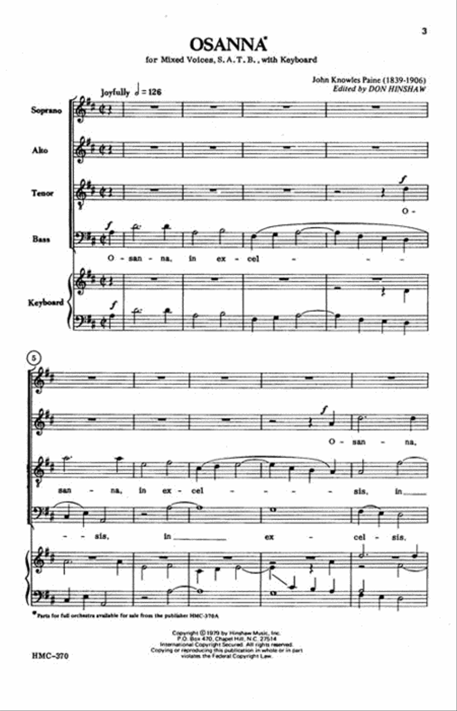 Osanna 4-Part scores gallery preview page 2