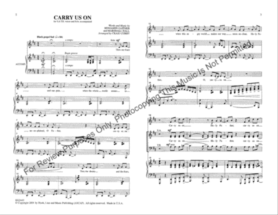 Carry Us On Carry Us On 4-Part scores gallery preview page 2