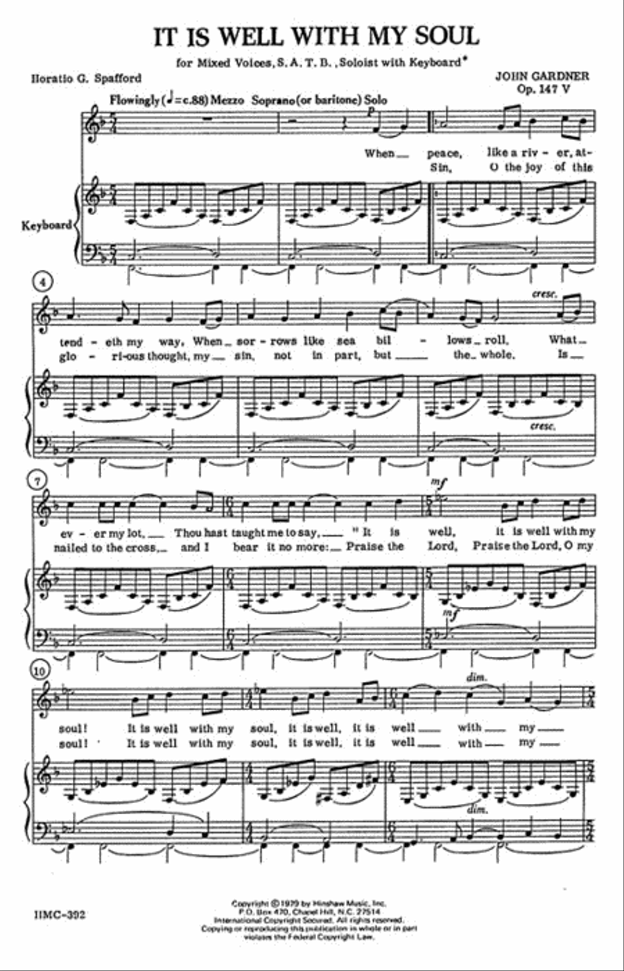 It Is Well with My Soul It Is Well with My Soul 4-Part scores gallery preview page 2