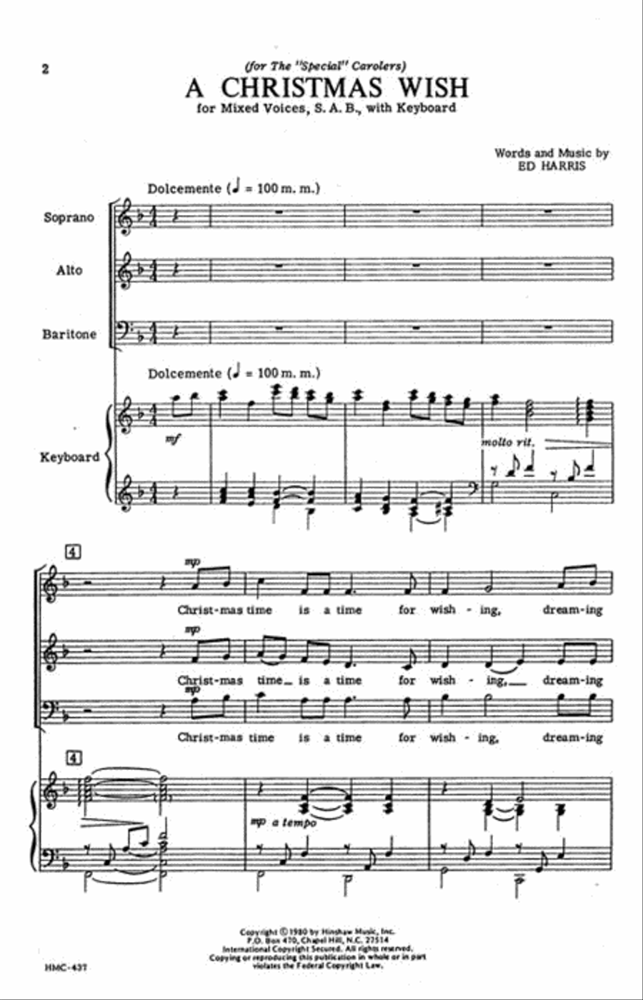 A Christmas Wish A Christmas Wish 3-Part scores gallery preview page 2