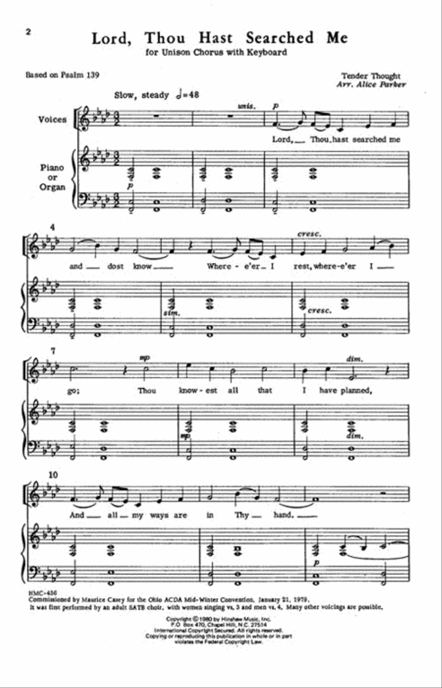Lord, Thou Hast Searched Me Choir scores gallery preview page 2