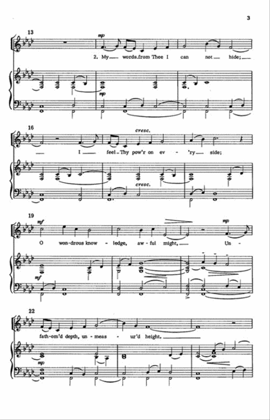 Lord, Thou Hast Searched Me Choir scores gallery preview page 3
