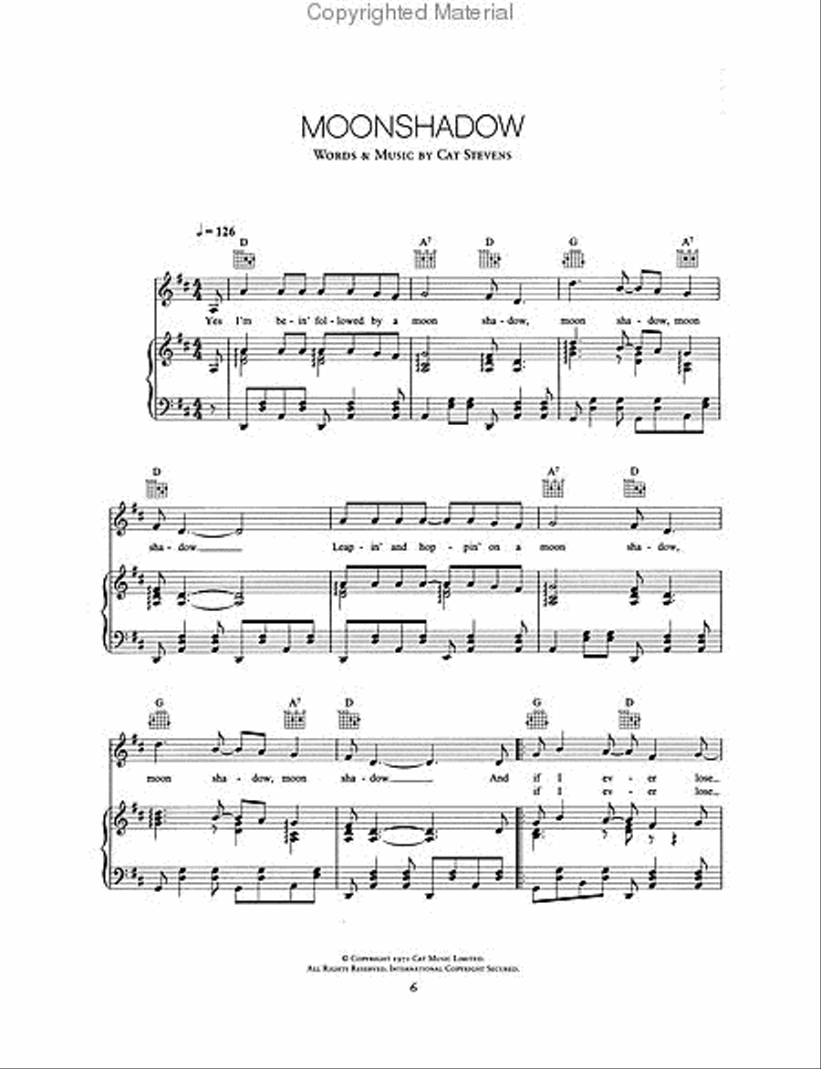 The Very Best of Cat Stevens Piano, Vocal, Guitar scores gallery preview page 2