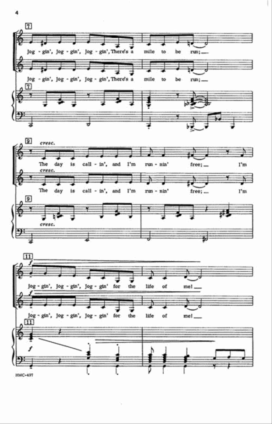 Joggin' Joggin' Joggin' Joggin' Joggin' Joggin' Choir scores gallery preview page 3
