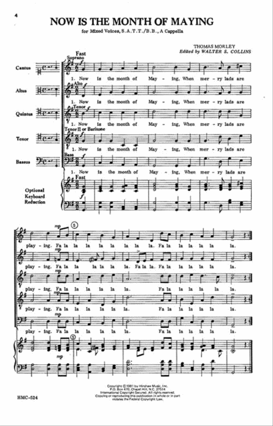 Now Is the Month of Maying Choir scores gallery preview page 2