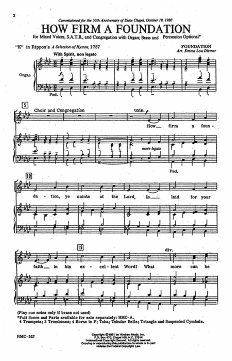 How Firm a Foundation How Firm a Foundation 4-Part scores gallery preview page 2