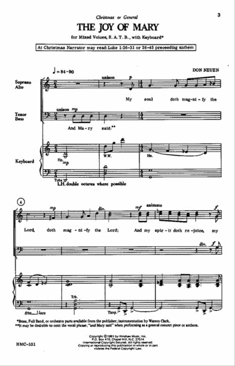 The Joy Of Mary The Joy Of Mary 4-Part scores gallery preview page 2