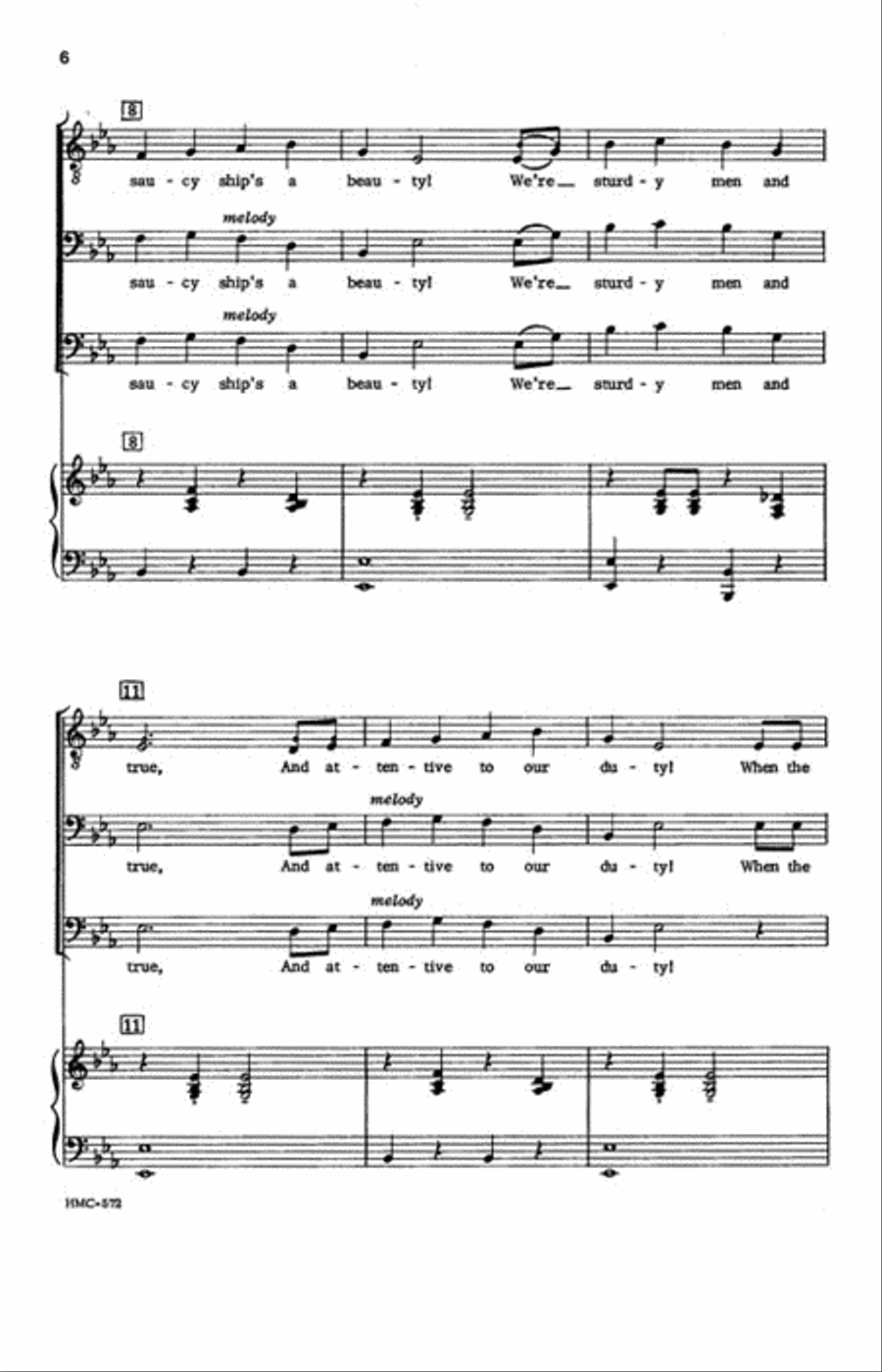 We Sail The Ocean Blue We Sail The Ocean Blue 3-Part scores gallery preview page 3